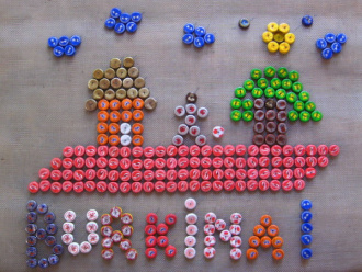 02 Le Resultat   Les Capsules Sont Attachees Sur Un Grillage